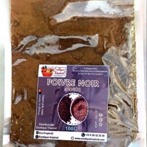 Poivre noir moulu fin 100% naturel pour cuisine et digestion