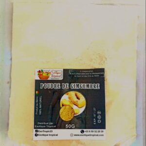 Poudre de gingembre moulu jaune naturel pour digestion et cuisine